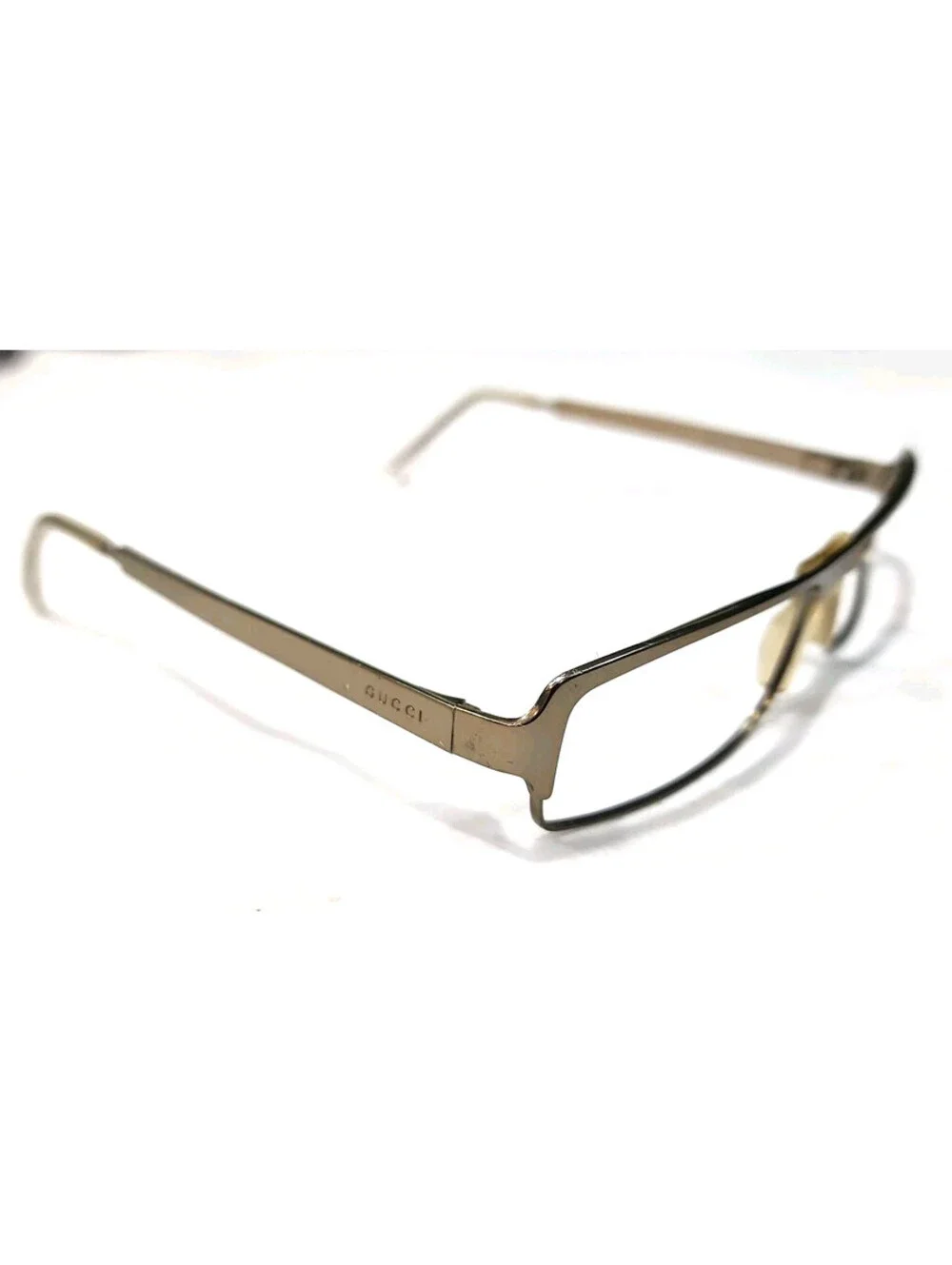 Gucci GG1860 Vintage Pale Beige Rectangle Eyeglasses 55-15 140